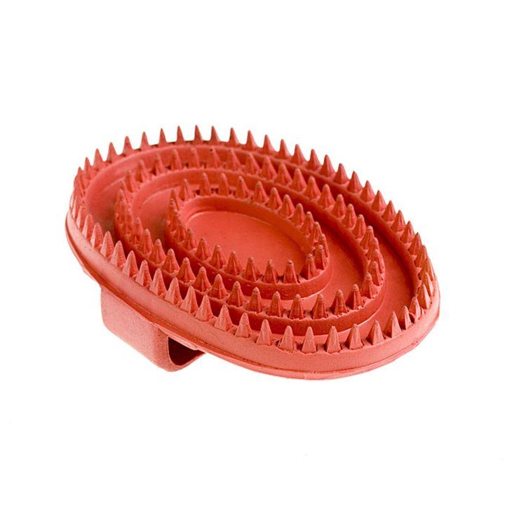EZI-GROOM Red Rubber Curry Comb