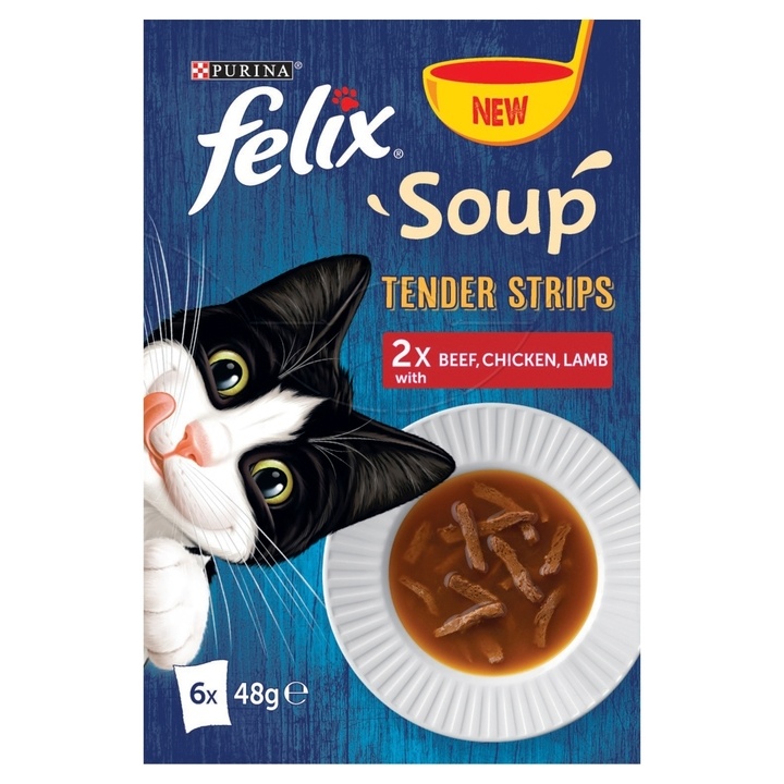 Felix Soup Tender Strips Adult Cat Food Farm Selection