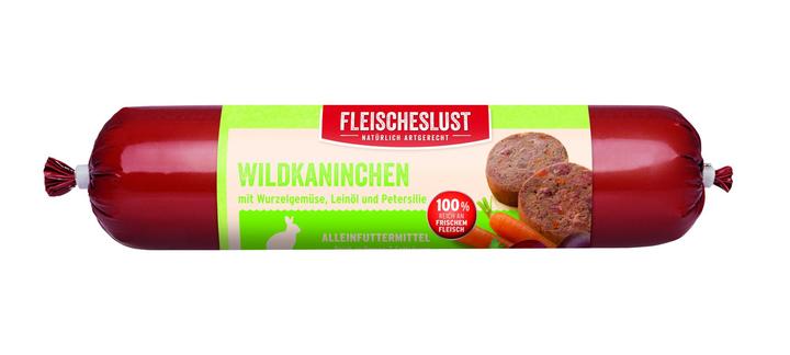 Fleischeslust (MeatLove) Rabbit Sausage with Root Vegetables for Dogs