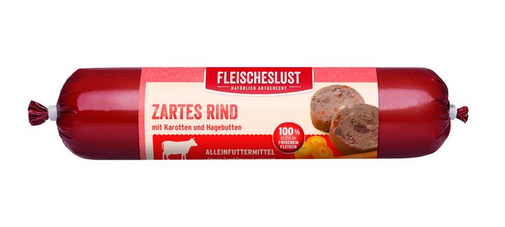 Fleischeslust (MeatLove) Tender Beef Sausage with Carrots for Dogs