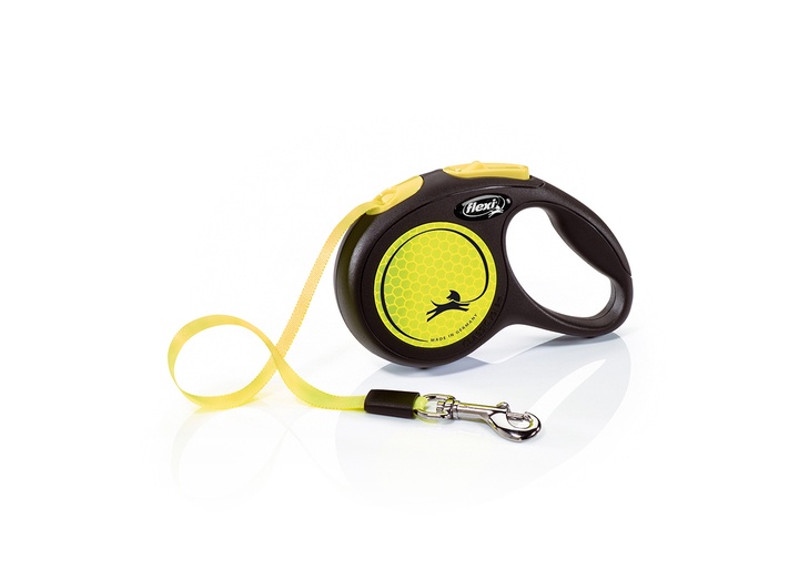 Flexi New Neon Tape Dog Lead 3m Yellow