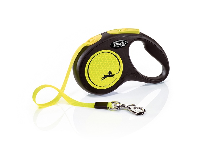 Flexi New Neon Tape Dog Lead 5m Yellow