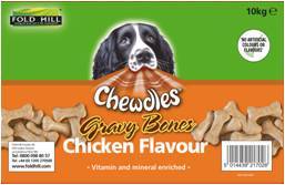 Fold Hill Chewdles Chicken Gravy Bones Dog Biscuits