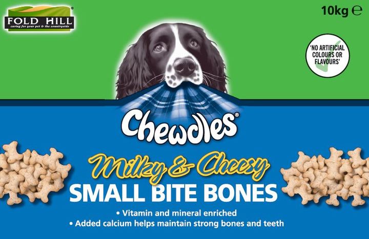 Fold Hill Chewdles Milky & Cheesy Small Bite Bones Dog Treats