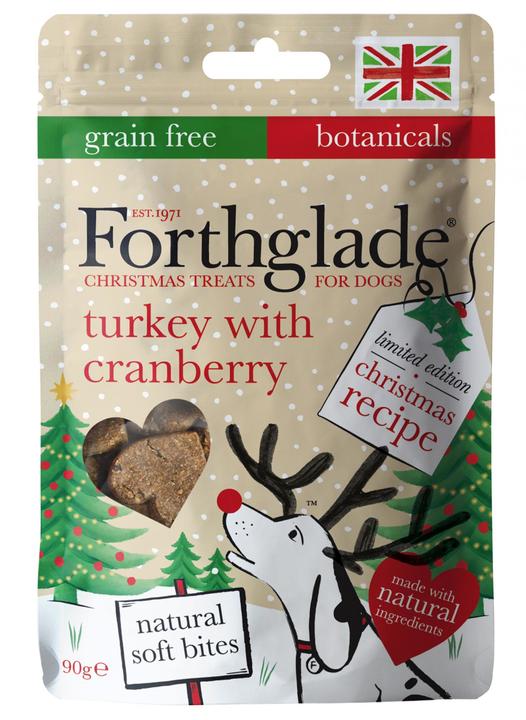 Forthglade Christmas Turkey & Cranberry Natural Soft Bites Dog Treats