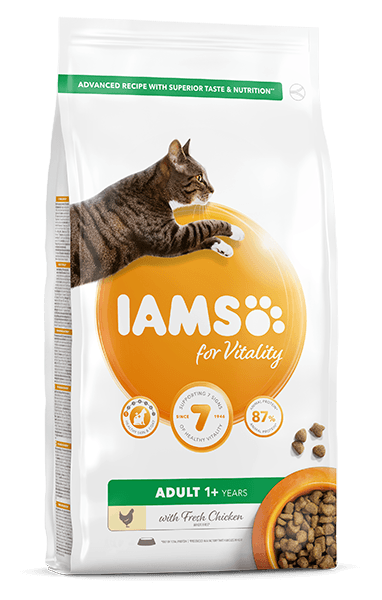 IAMS for Vitality Hairball Cat Food with Fresh Chicken