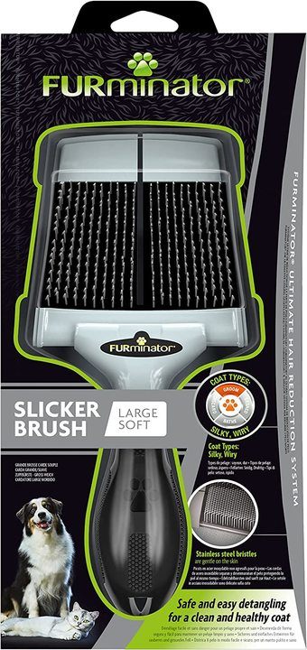 Furminator Soft Slicker Brush for Dogs and Cats