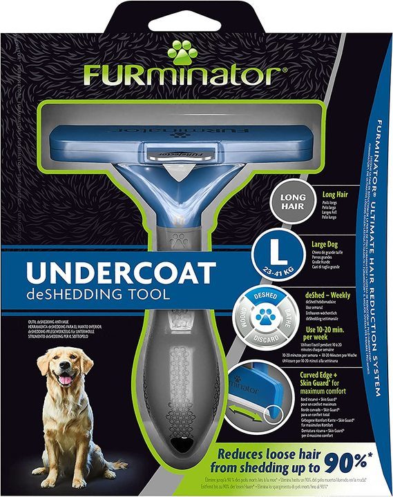 Furminator Undercoat DeShedding Tool for Long Hair Dogs