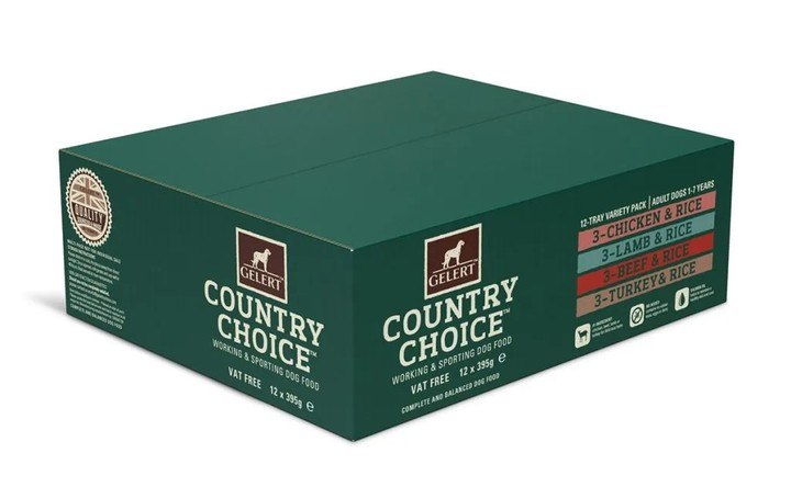 Gelert Country Choice Gently Steamed Variety Dog Food Trays
