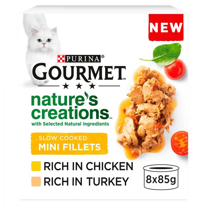 Gourmet Nature's Creations Slow Cooked Mini Fillets Chicken & Turkey Cat Food