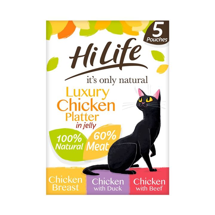 HiLife It's Only Natural Luxury Chicken Platter In Jelly Cat Food
