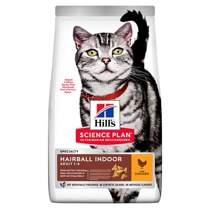 Hill's Science Plan Adult Hairball & Indoor Chicken Cat Food