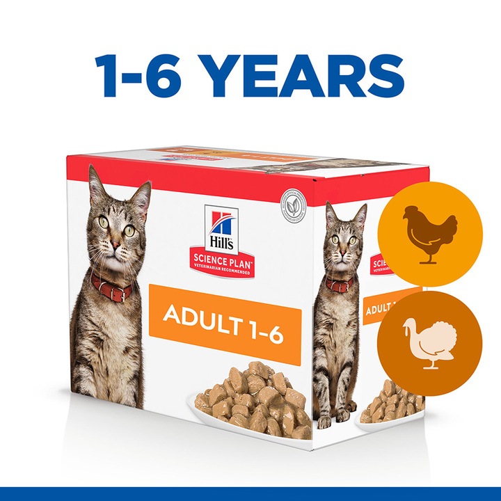 Hill's Science Plan Adult Wet Chicken & Turkey Cat Food Multipack
