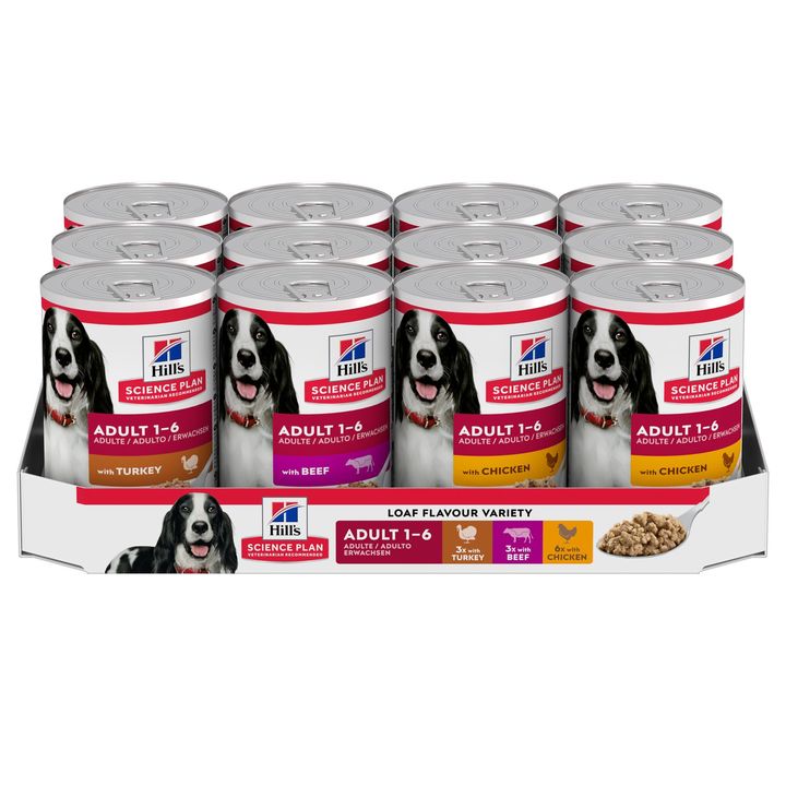 Hill's Science Plan Multipack with Chicken, Turkey & Beef Adult Dog Cans