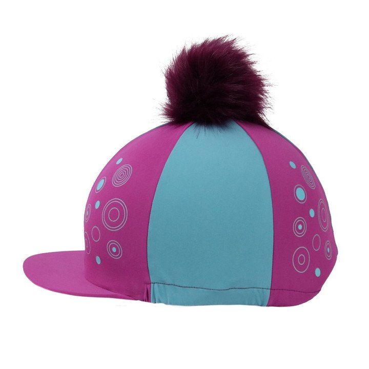 Hy Equestrian DynaMizs Ecliptic Hat Cover Plum & Teal