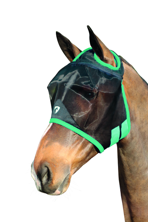 Hy Equestrian Mesh Half Mask without Ears Black/Teal