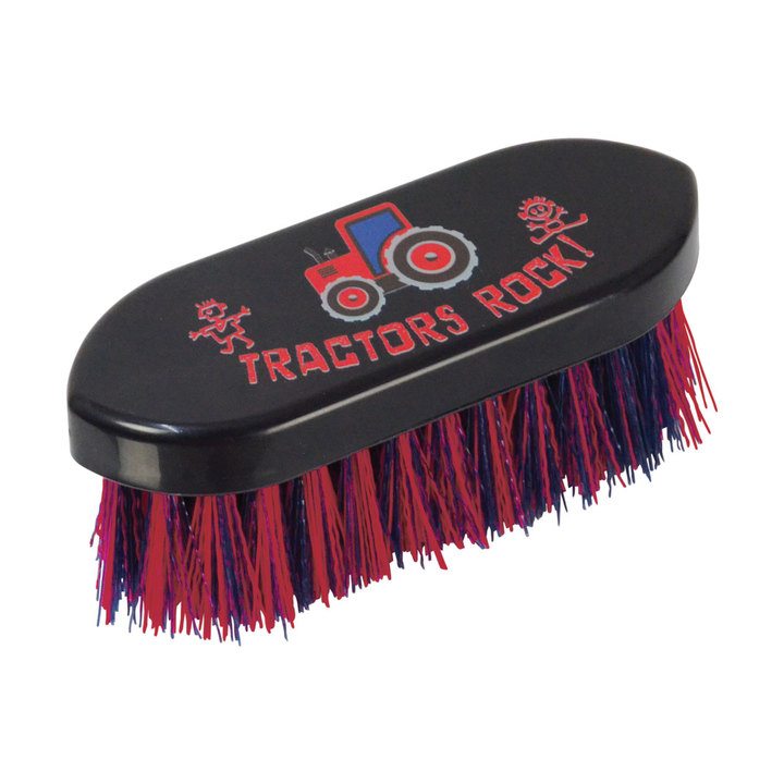 Hy Equestrian Navy & Red Tractors Rock Dandy Brush for Horses