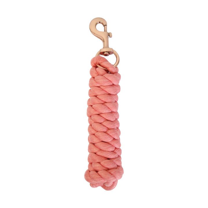 Hy Equestrian Rose Gold Lead Rope Coral