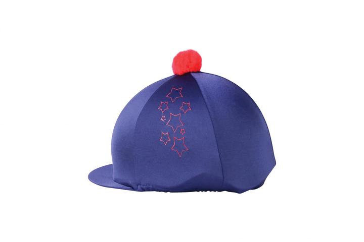 Hy Equestrian Stella Hat Cover Navy & Red