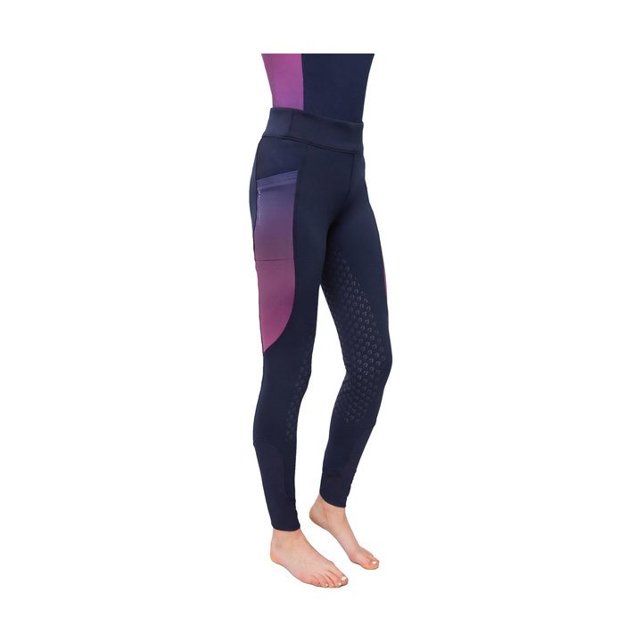 Hy Equestrian Synergy Ladies Elevate Riding Tights Riviera/Grape