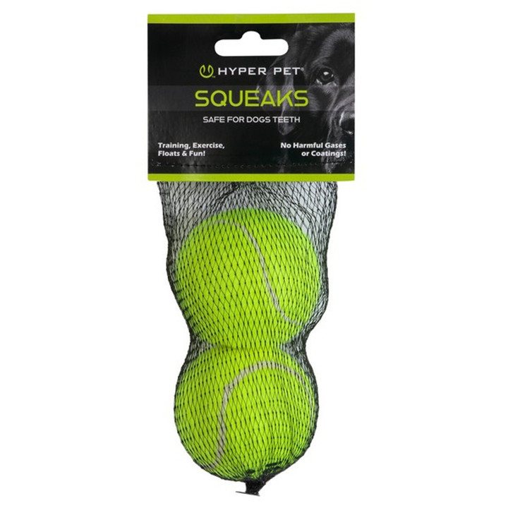 Hyper Pet Squeaks Tennis Ball Green for Dogs