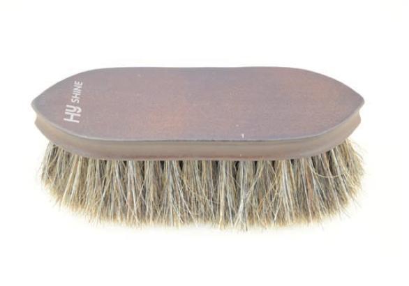 HySHINE Deluxe Horse Hair Wooden Dandy Brush