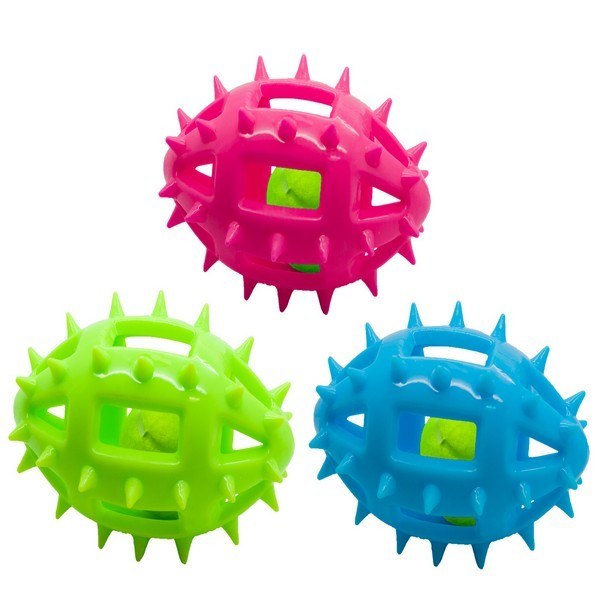 James & Steel Spikey TPR Rugby Ball Dog Toy
