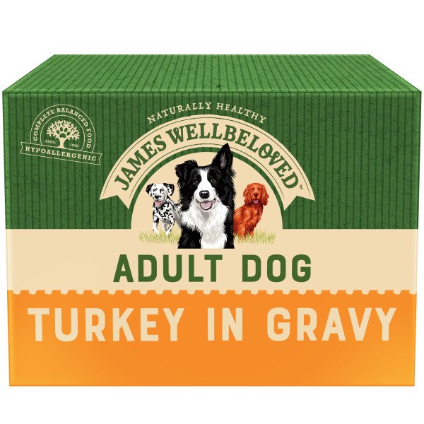 James Wellbeloved Adult Dog Turkey in Gravy Pouches