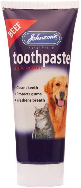 Johnson's Veterinary Beef Triple Action Toothpaste for Cats & Dogs