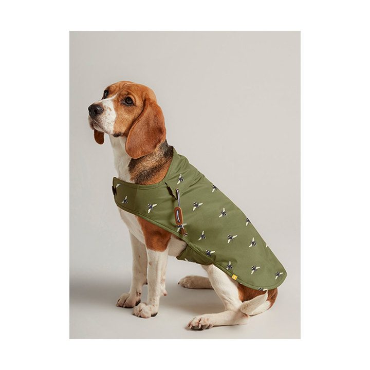 Joules Olive Bee Waterproof Raincoat for Dogs