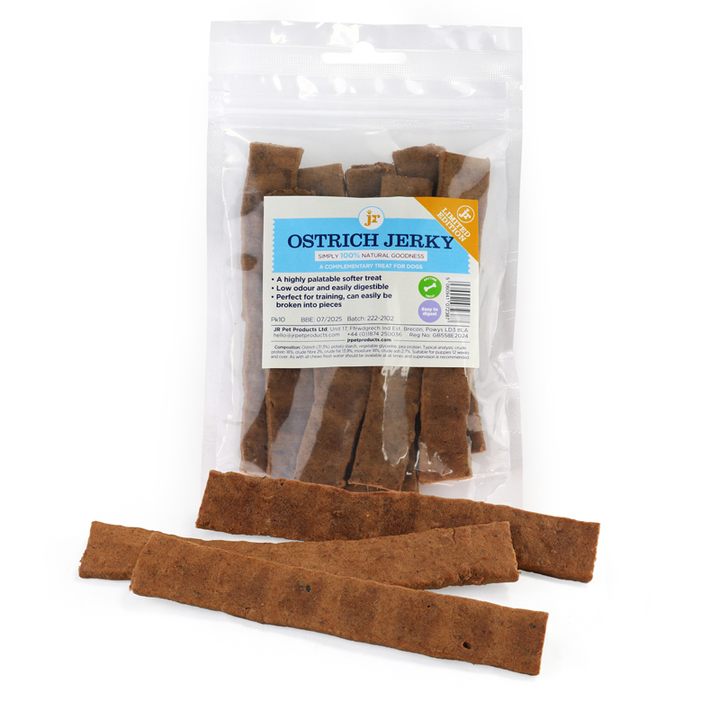 JR Pet Products Ostrich Jerky Treat for Dogs