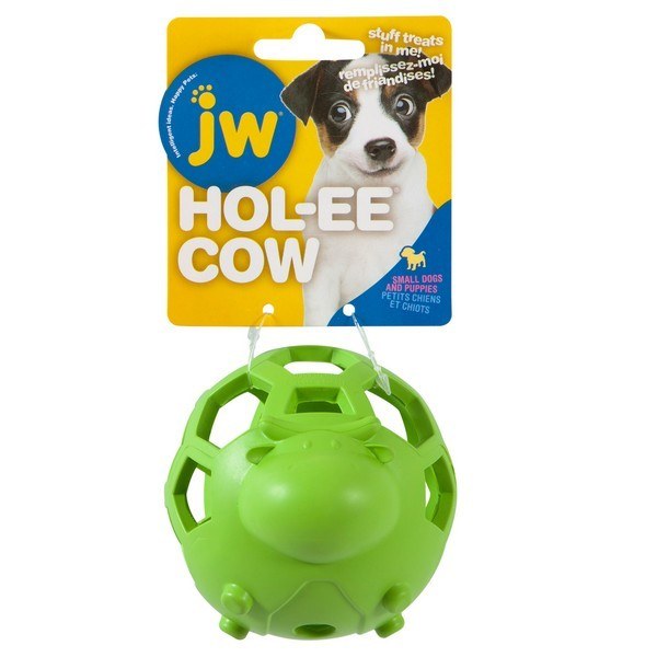 Jw Hol-ee Cow Squeak-ee Ball Puppy Toy