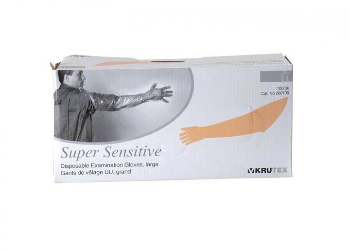 Krutex Arm Length Orange Super Sensitive Gloves