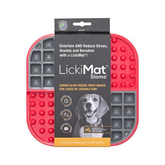 LickiMat Slomo Combo Slow Feeder for Dogs Red