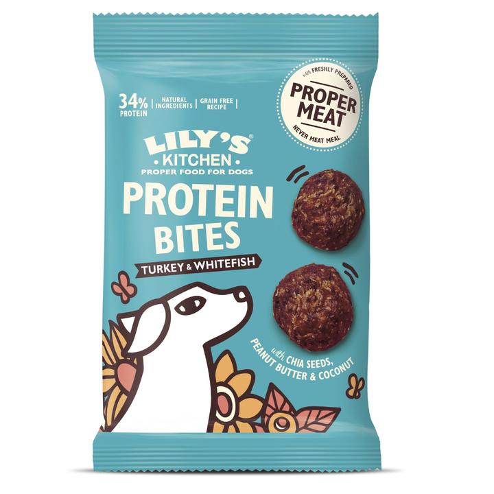 Lily's Kitchen Protein Bites for Dogs Turkey & Whitefish