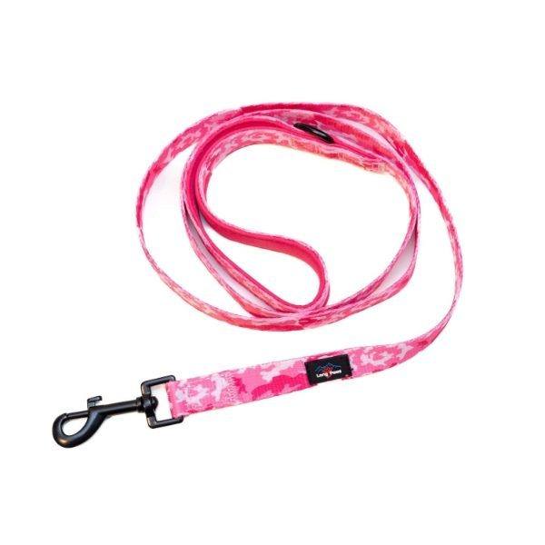 Long Paws Funk The Dog Lead Pink Camo