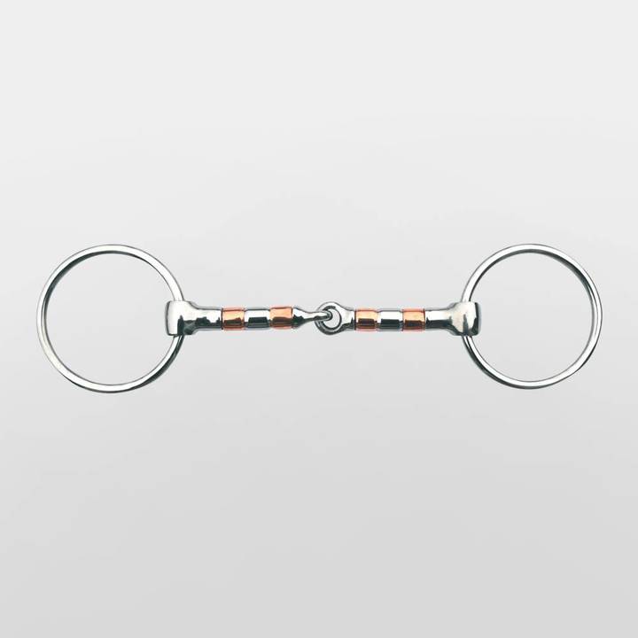 JHL Loose Ring Snaffle With Copper Roller