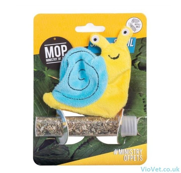 Ministry Of Pets Sam The Snail Catnip Toy with Catnip Tube