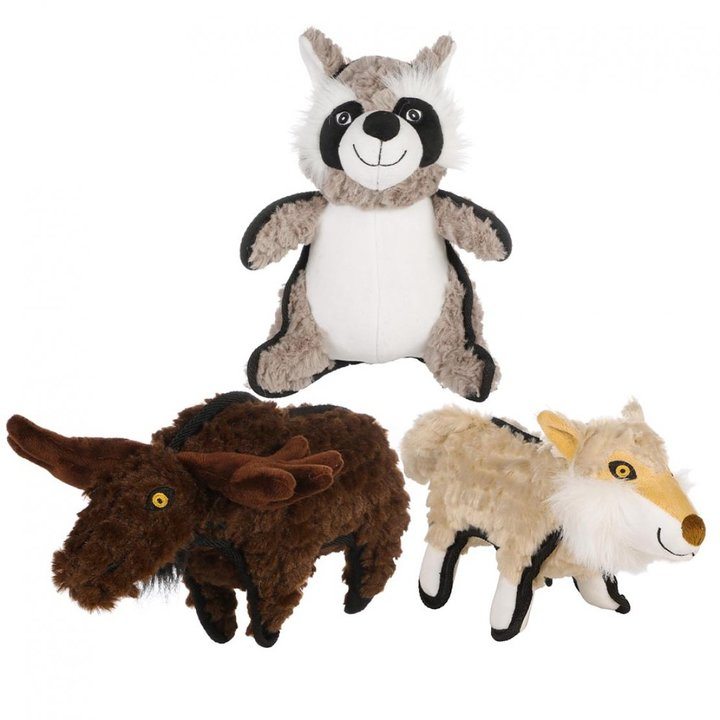 Ministry Of Pets Woodland Tough Canvas Plush Toy With Squeaker