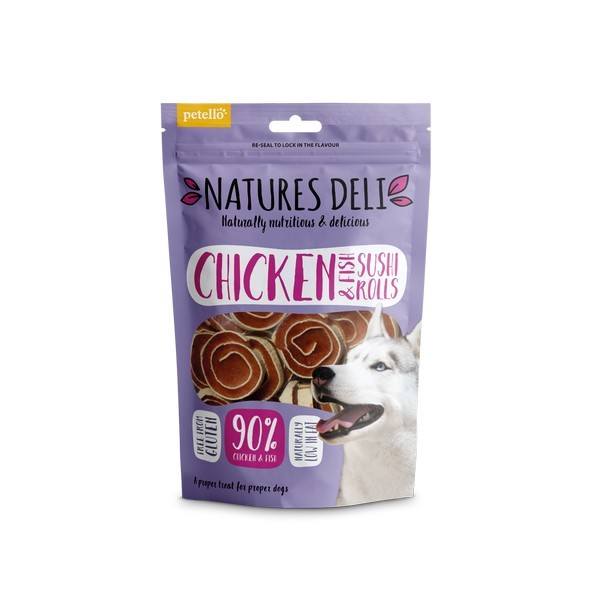 Natures Deli Chicken and Fish Sushi Roll Dog Treats