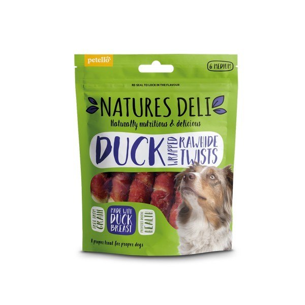 Natures Deli Duck Wrapped Rawhide Twist Dog Treats