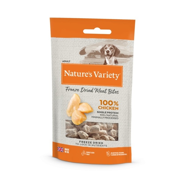 Nature's Variety Freeze Dried Chicken Meat Bites Dog Treats