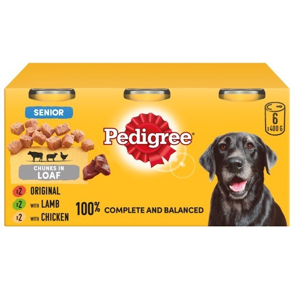 Pedigree Meat Selection in Loaf Senior Dog Tins
