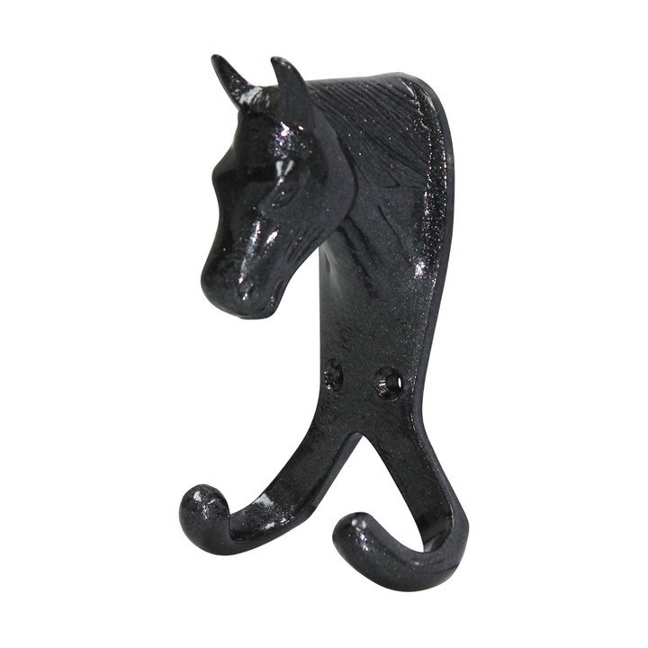  Perry Equestrian Horse Head Double Stable/Wall Hook (One Size)  (Blue) : Pet Supplies