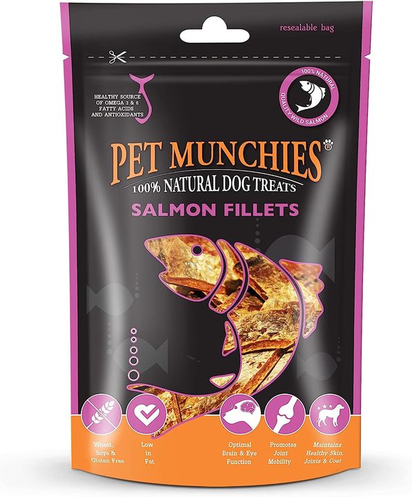 Pet Munchies Natural Wild Gourmet Salmon Fillets for Dogs