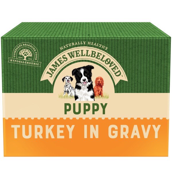 James Wellbeloved Puppy Turkey in Gravy Pouches