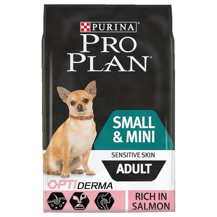 PRO PLAN Optiderma Sensitive Skin Small/Mini Adult Dry Dog Food Salmon