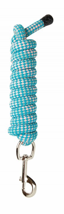 Roma Deluxe Cotton Lead Rope Grey/Peach/Turquoise