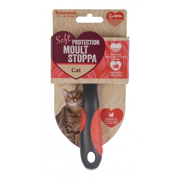 Rosewood Cat Moult Stoppa in Black