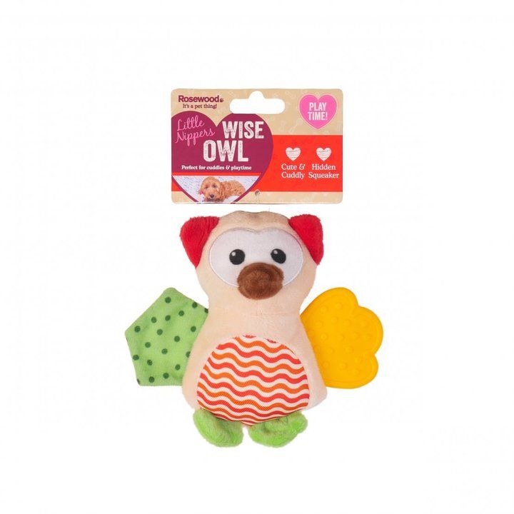 Rosewood Little Nippers Wise Owl Dog Toy